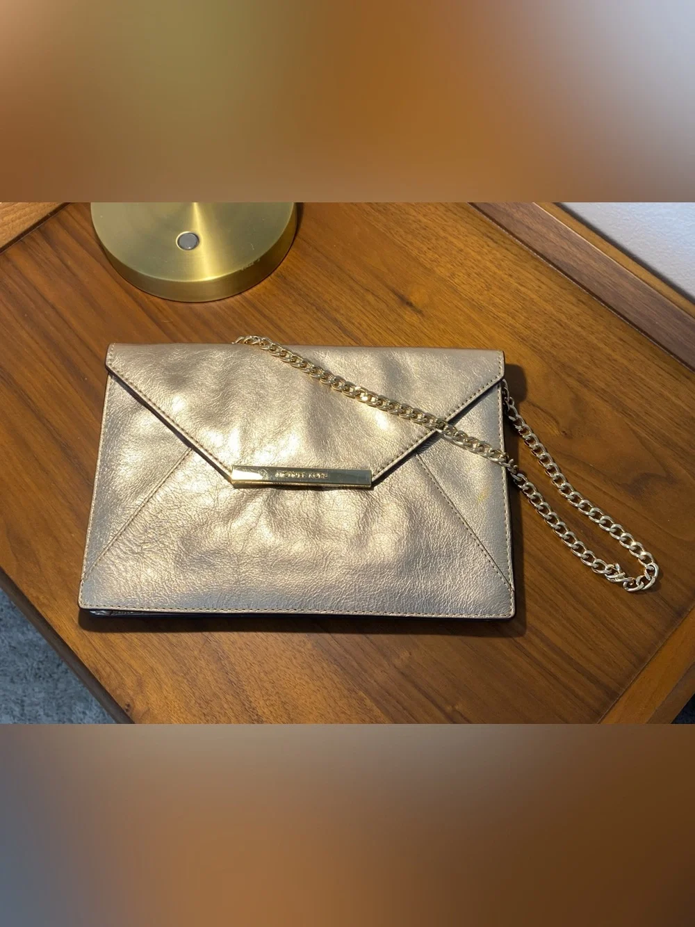 Michael Kors Metallic Gold Envelope Wristlet